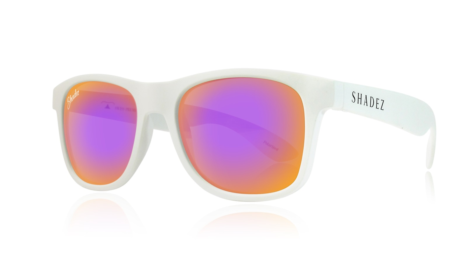 【瑞士SHADEZ】成人太陽眼鏡〈頂級偏光款〉-SHZ-207白框新潮紫