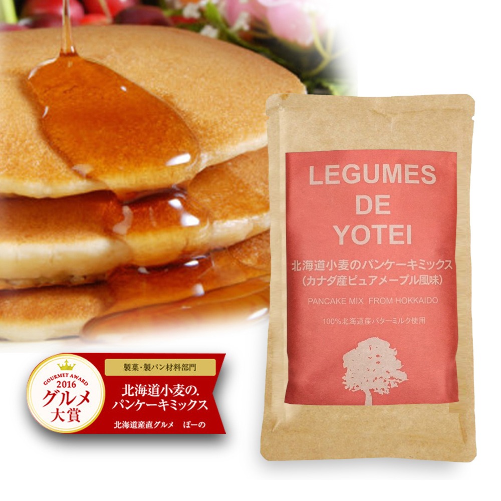 【北海道LEGUMES DE YOTEI】小麥鬆餅粉〈加拿大楓糖180g/包〉