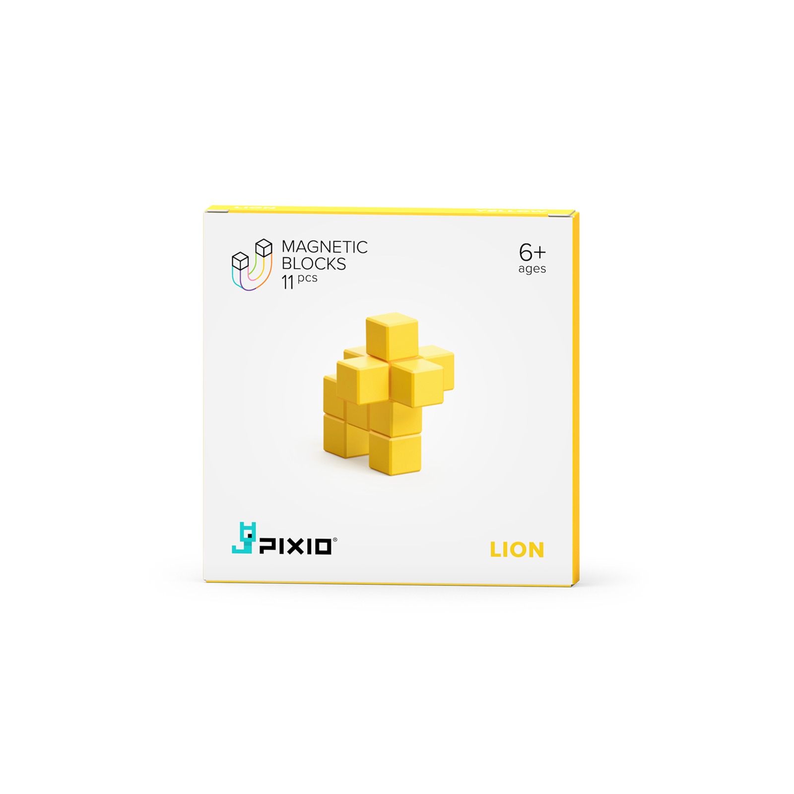 美國 Pixio 磁力像素小魔方-純色系列-金黃獅子11