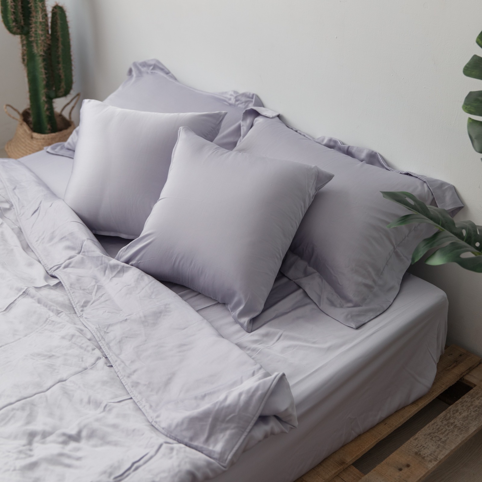 雙人(5X6.2尺) 60天絲床包枕套三件組-紫荊情懷