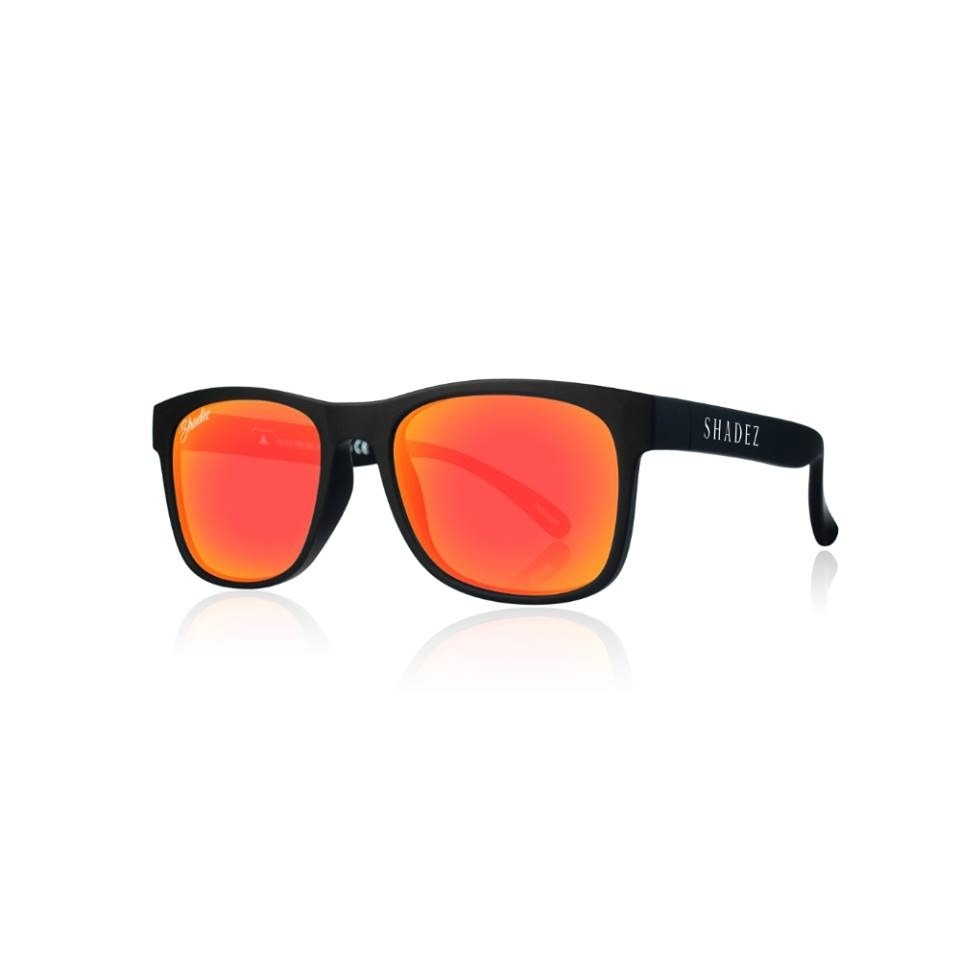 【瑞士SHADEZ】兒童太陽眼鏡〈頂級偏光款〉(年齡3-7)-SHZ404黑框晚霞橘