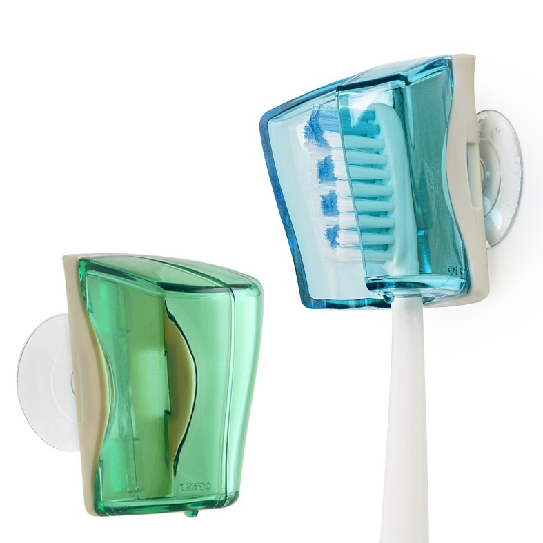 觸動式開關牙刷架(藍+綠)