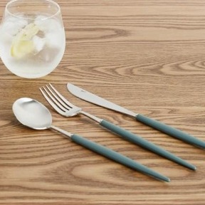 【韓國BSF】餐具-優雅銀(橄欖綠)