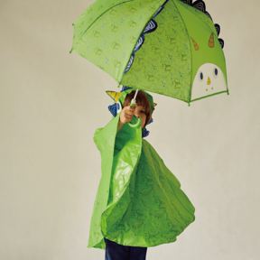 草綠恐龍造型兒童雨傘