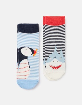 BABY-鯊魚企鵝襪子兩件組