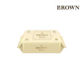 【韓國BROWN】PREMIUM濕紙巾_蘆薈20抽(含蓋隨身包)