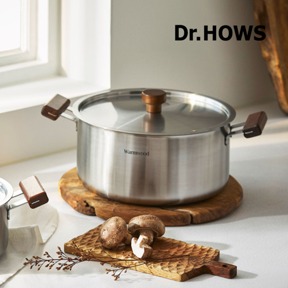【韓國Dr.HOWS】WARM WOOD 不鏽鋼雙把鍋(24cm)