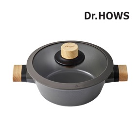 【韓國Dr.HOWS】BOSQUE 崗岩蓄熱雙耳燉鍋(22cm)-炭黑
