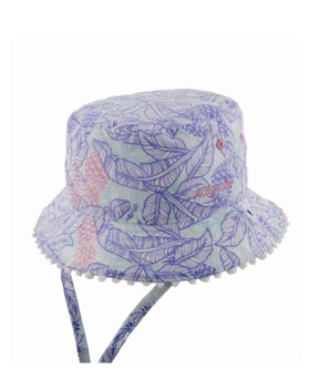 澳洲 Millymook & Dozer 小童帽（女）-  清新嫩葉滾球邊雙面漁夫帽