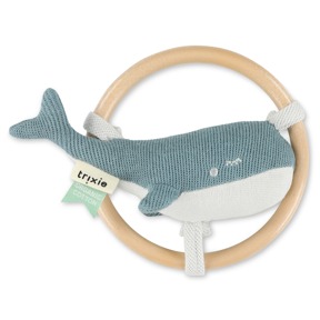 比利時Trixie 恬織有機棉搖鈴-悠游鯨魚