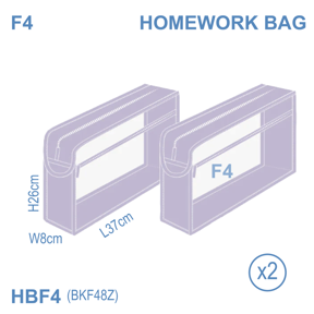 F4高清拉鍊文件書袋-馬卡龍紫