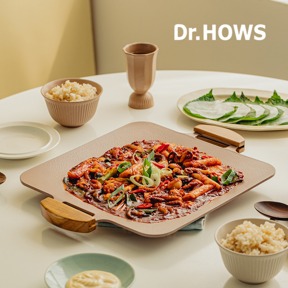 【韓國Dr.HOWS】SOLID方形烤盤(41x31cm)-藕粉色