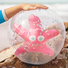 粉紅海星沙灘球