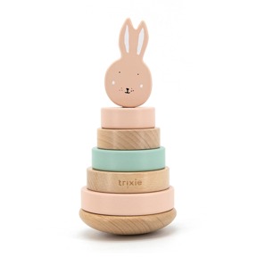 比利時Trixie 寶寶木玩疊疊樂-乖乖小兔