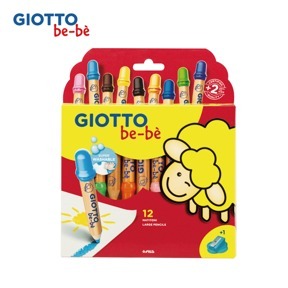 義大利GIOTTO 可洗式寶寶木質蠟筆(12色)
