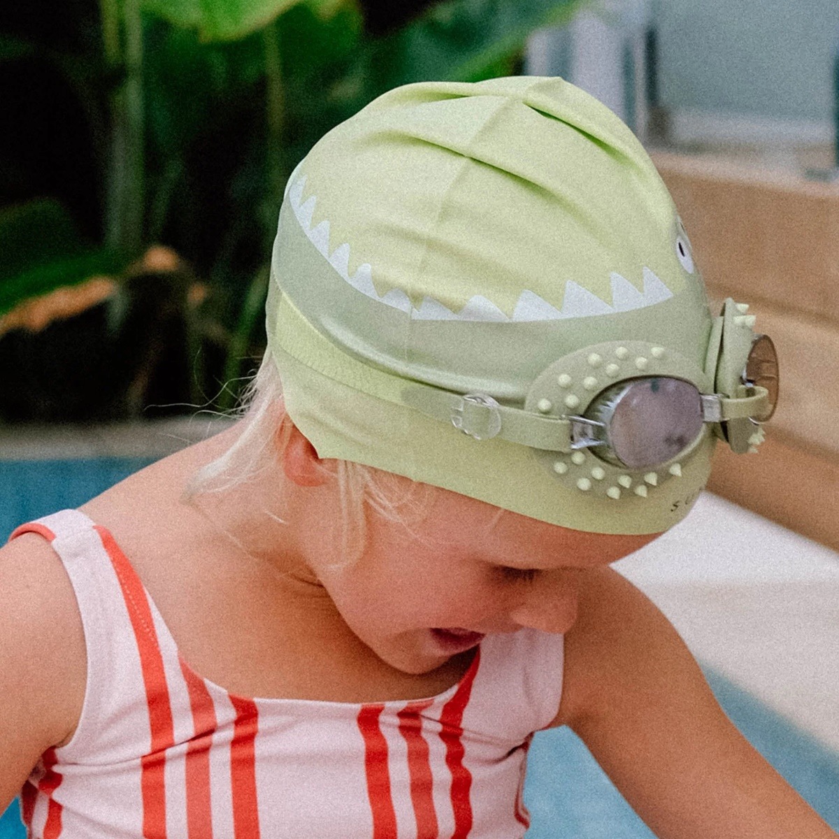 兒童鱷魚寶寶泳帽