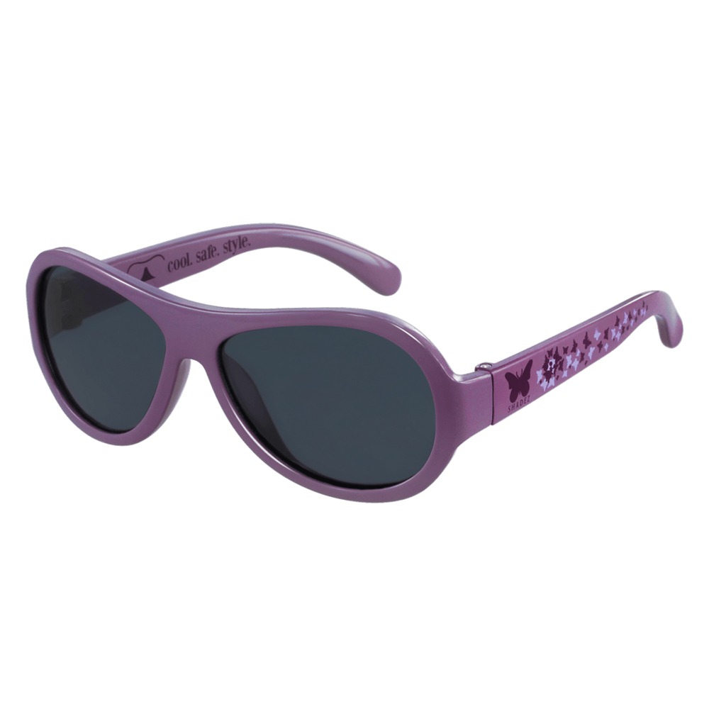 【瑞士SHADEZ】兒童太陽眼鏡〈平光款〉(年齡3-7)-SHZ27紫色蝴蝶