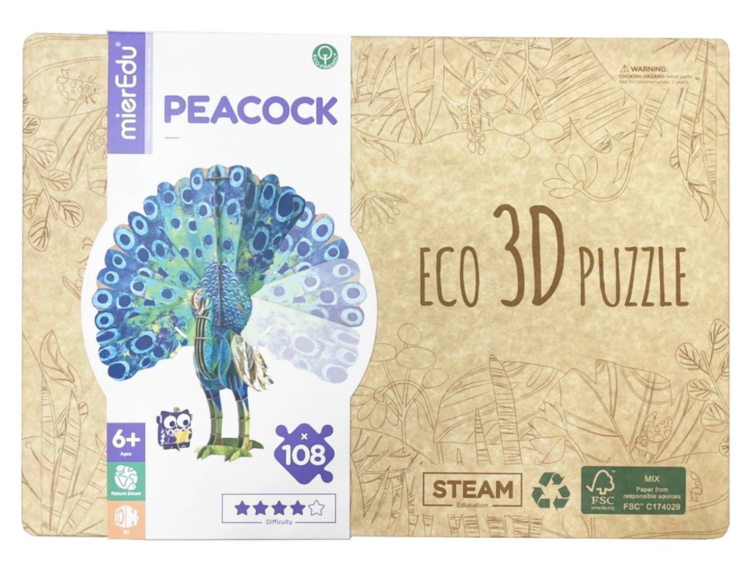 ECO 3D立體拼圖-孔雀